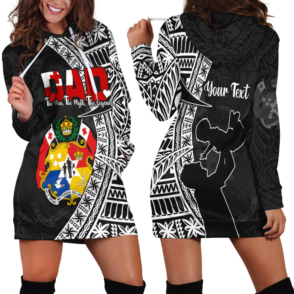 Custom Personalised Tonga Hoodie Dress Happy Tongan Fathers Day