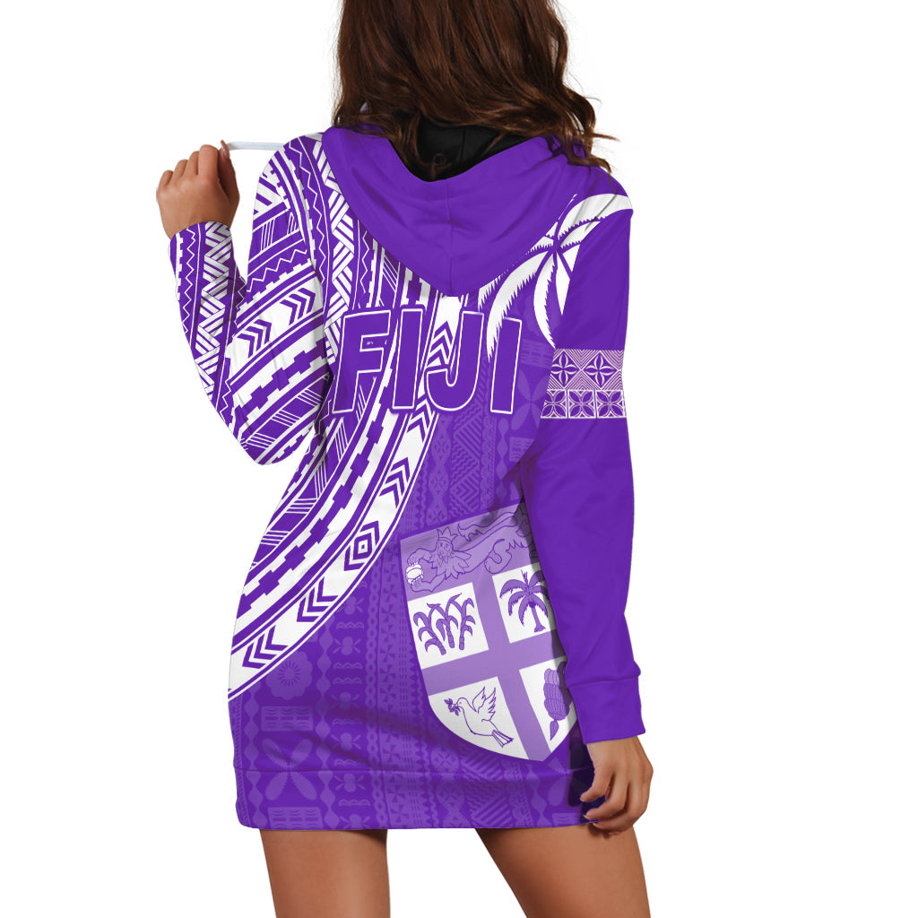 Fiji Rugby Sevens Hoodie Dress Fijian 7s Tapa Polynesian Purple