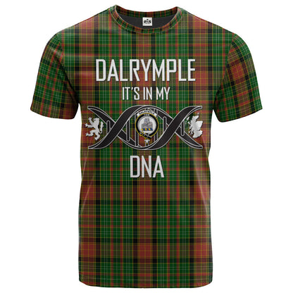 Printivon Dalrymple of Castleton 02 Clan DNA In Me Tartan Crest T Shirt