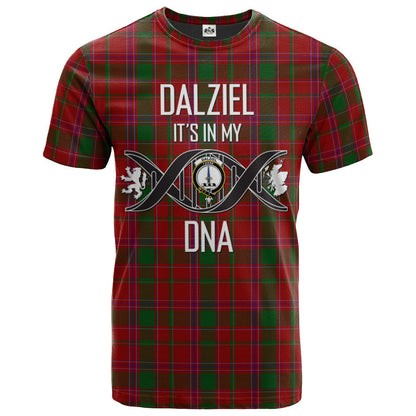 Printivon Dalziel 02 Clan DNA In Me Tartan Crest T Shirt
