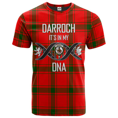 Printivon Darroch Clan DNA In Me Tartan Crest T Shirt