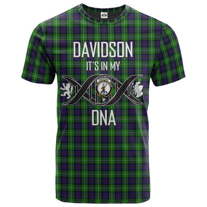 Printivon Davidson of Tulloch 02 Clan DNA In Me Tartan Crest T Shirt