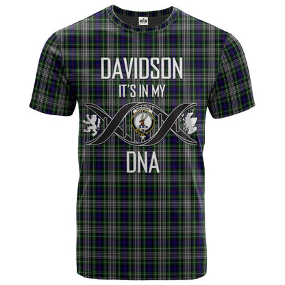Printivon Davidson of Tulloch Dress 01 Clan DNA In Me Tartan Crest T Shirt