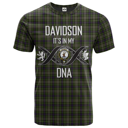 Printivon Davidson of Tulloch Dress 02 Clan DNA In Me Tartan Crest T Shirt