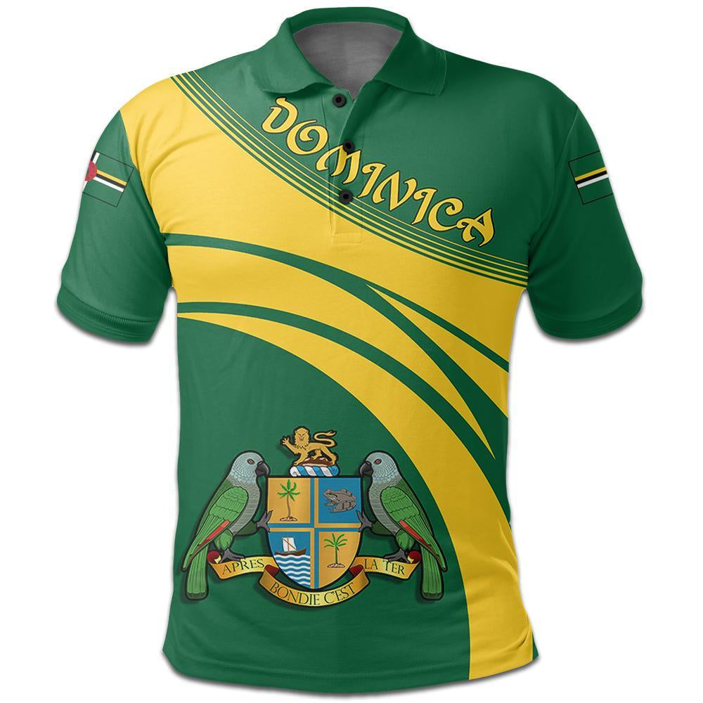 Dominica Polo Shirt Coat Of Arms Cricket Style
