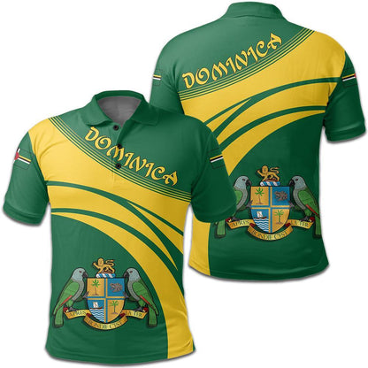 Dominica Polo Shirt Coat Of Arms Cricket Style