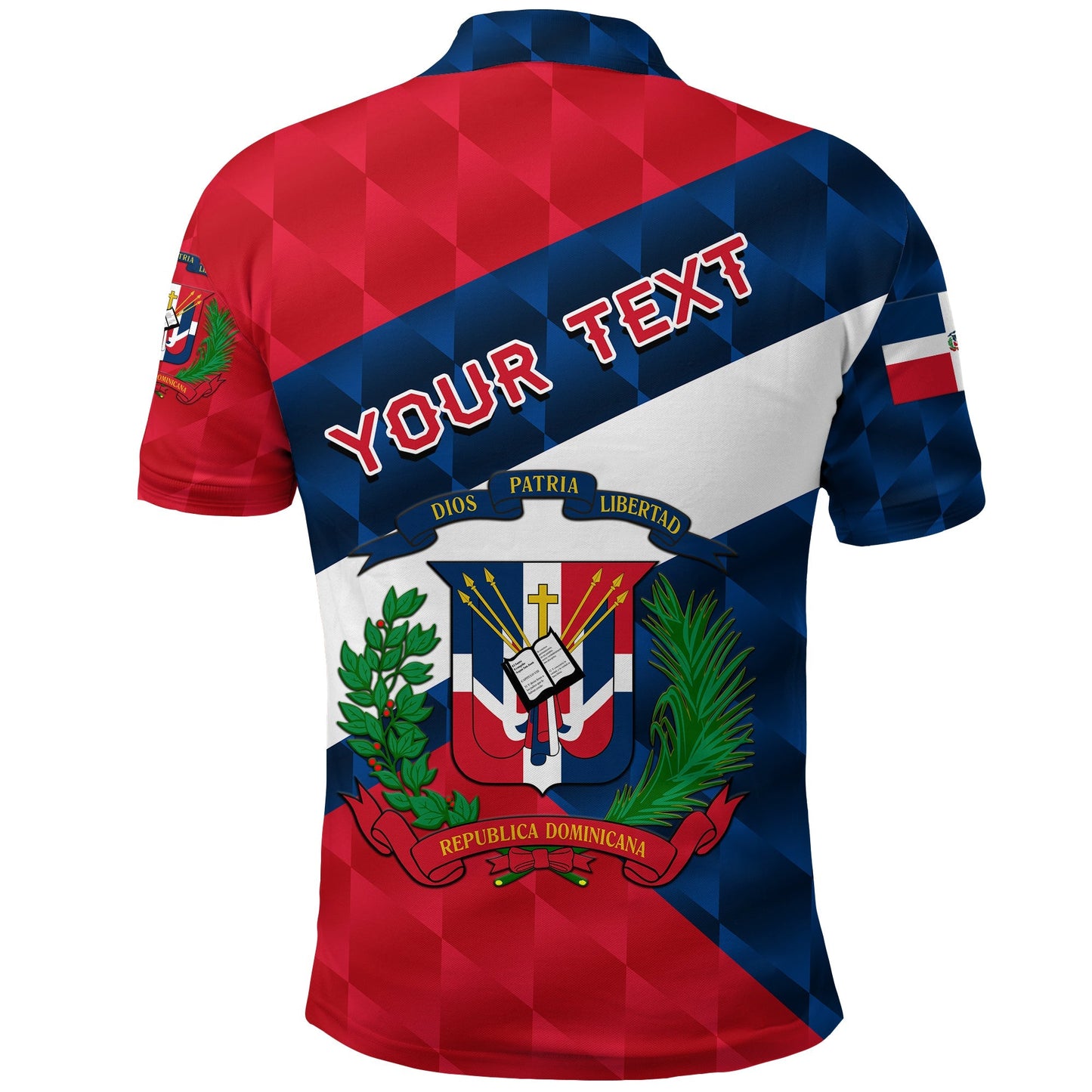 Custom Dominican Republic Polo Shirt Sporty Style