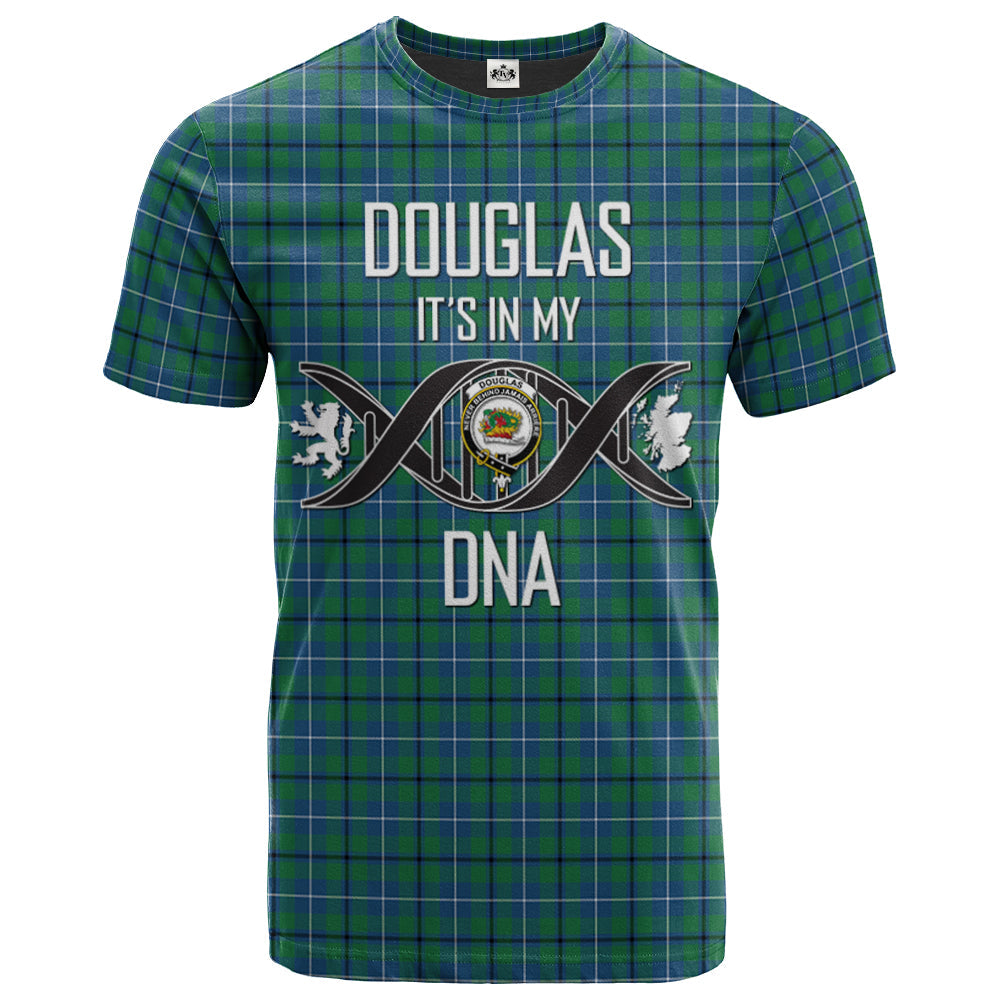 Printivon Douglas Ancient Clan DNA In Me Tartan Crest T Shirt