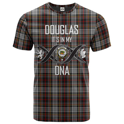 Printivon Douglas Ancient Dress Clan DNA In Me Tartan Crest T Shirt
