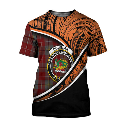 Printivon Douglas Ancient Red T Shirt Pattern Polynesian 