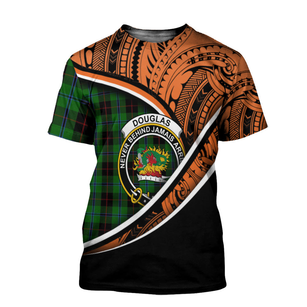 Printivon Douglas Black T Shirt Pattern Polynesian 