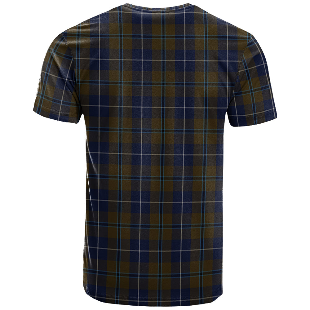 Printivon Douglas Brown Clan DNA In Me Tartan Crest T Shirt