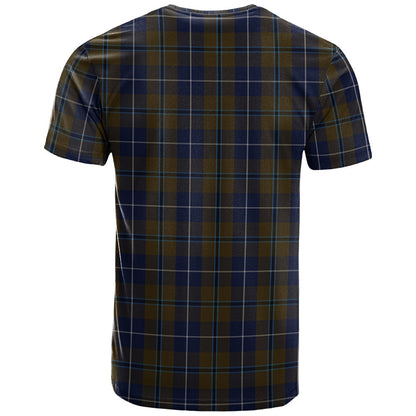Printivon Douglas Brown Clan DNA In Me Tartan Crest T Shirt