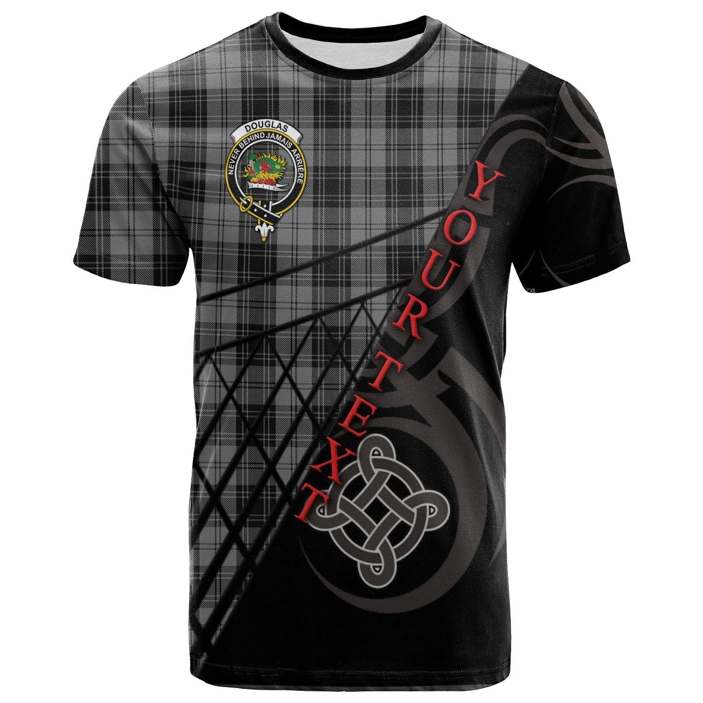 Printivon Douglas Grey T Shirt Pattern Celtic 
