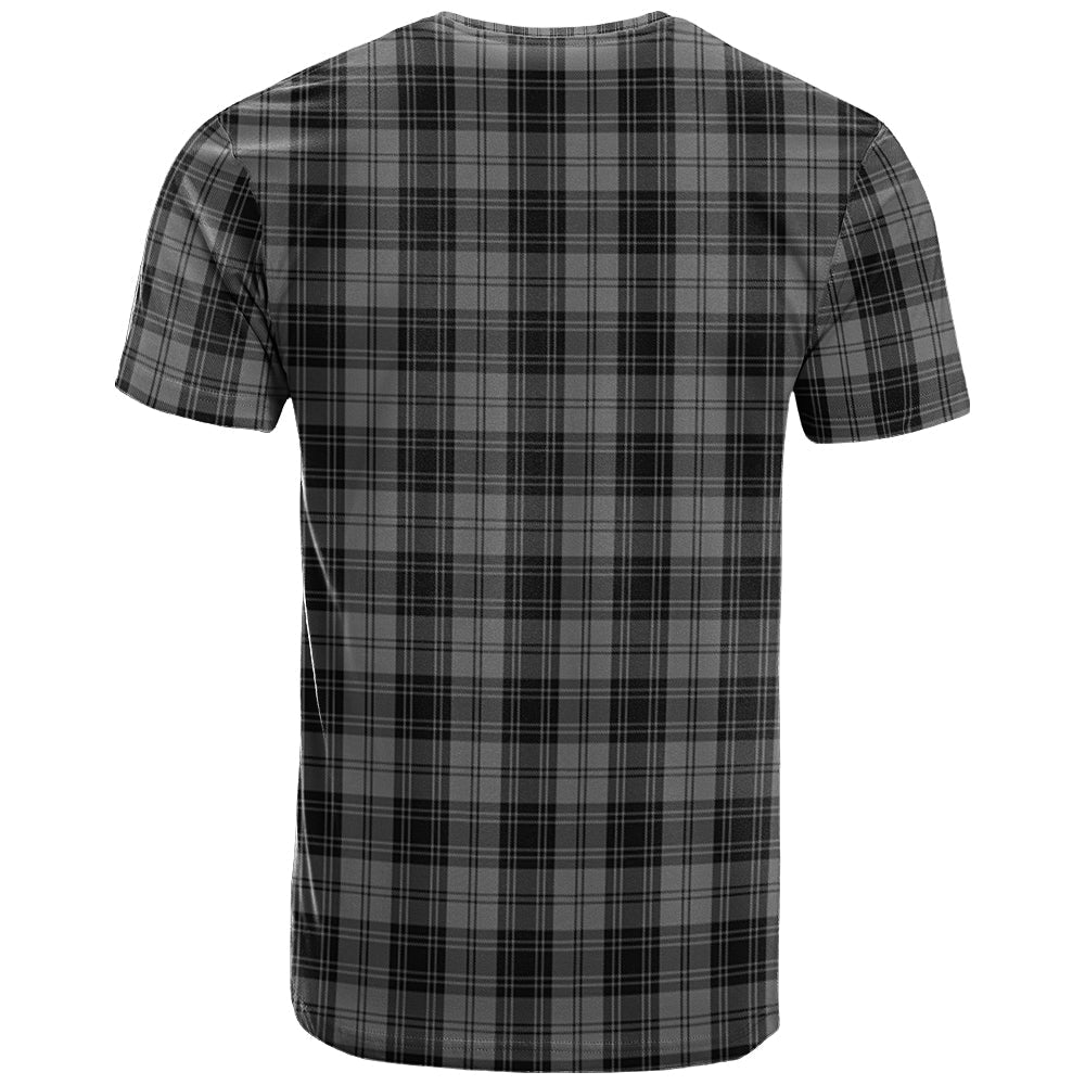 Printivon Douglas Grey Clan DNA In Me Tartan Crest T Shirt