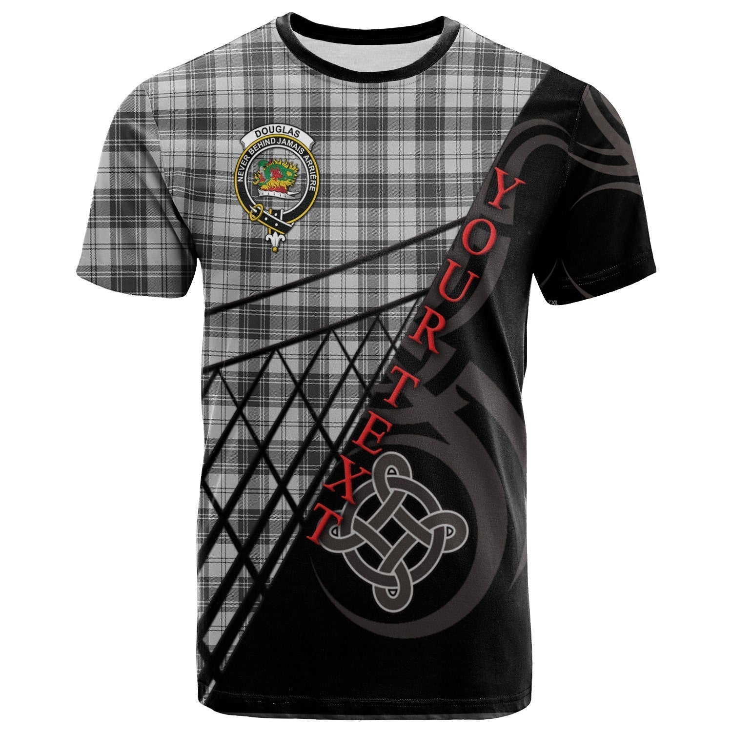 Printivon Douglas Grey Modern T Shirt Pattern Celtic 