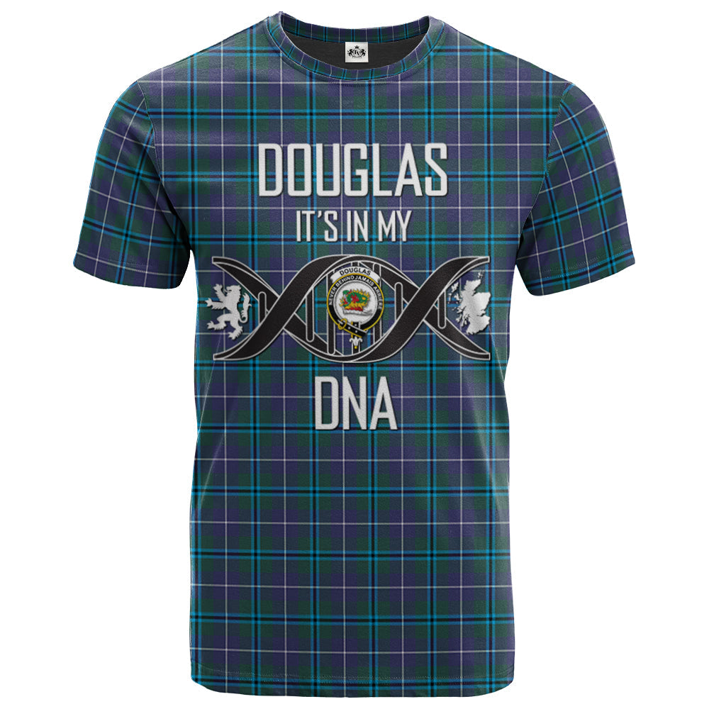 Printivon Douglas Modern Clan DNA In Me Tartan Crest T Shirt