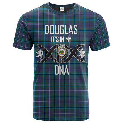 Printivon Douglas Modern Clan DNA In Me Tartan Crest T Shirt