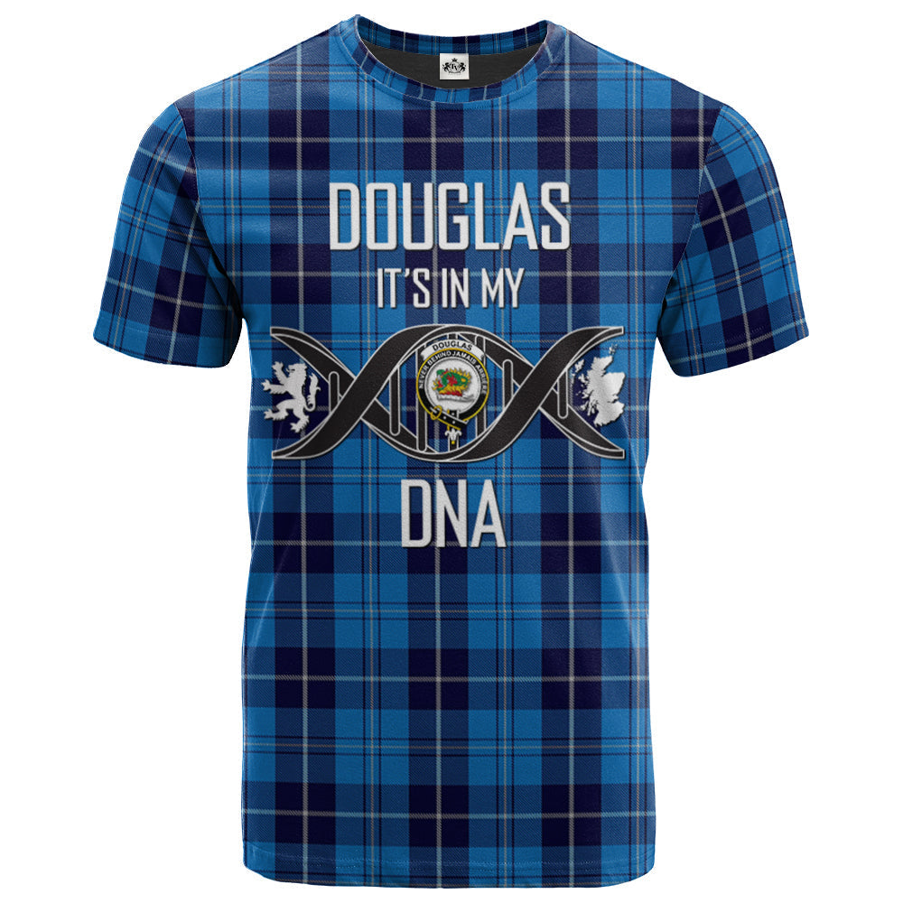 Printivon Douglas Variation Clan DNA In Me Tartan Crest T Shirt