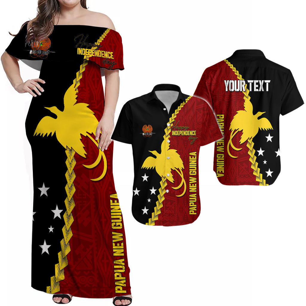 Personalised Matching Outfits For Couples Papua New Guinea Combo Dress and Shirt 47th Independence Anniversary Motu Revareva