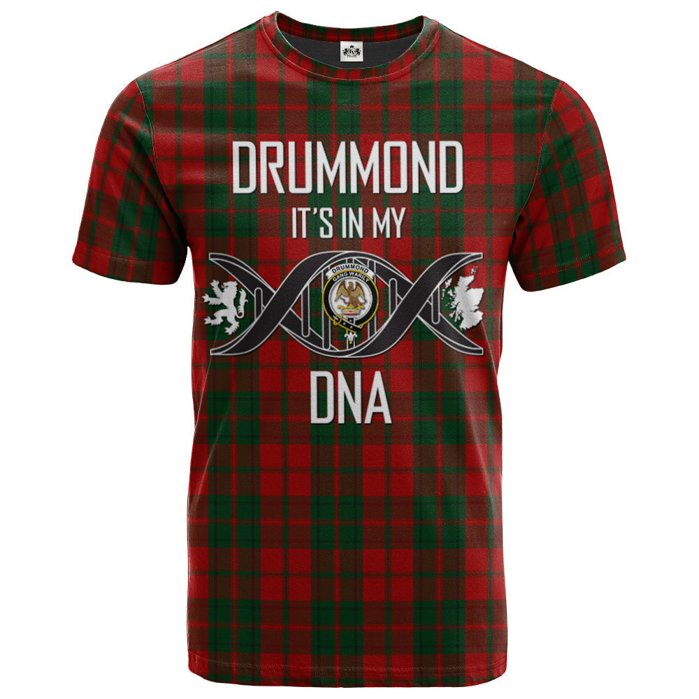Printivon Drummond 03 Clan DNA In Me Tartan Crest T Shirt