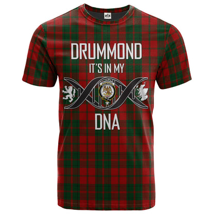 Printivon Drummond 03 Clan DNA In Me Tartan Crest T Shirt