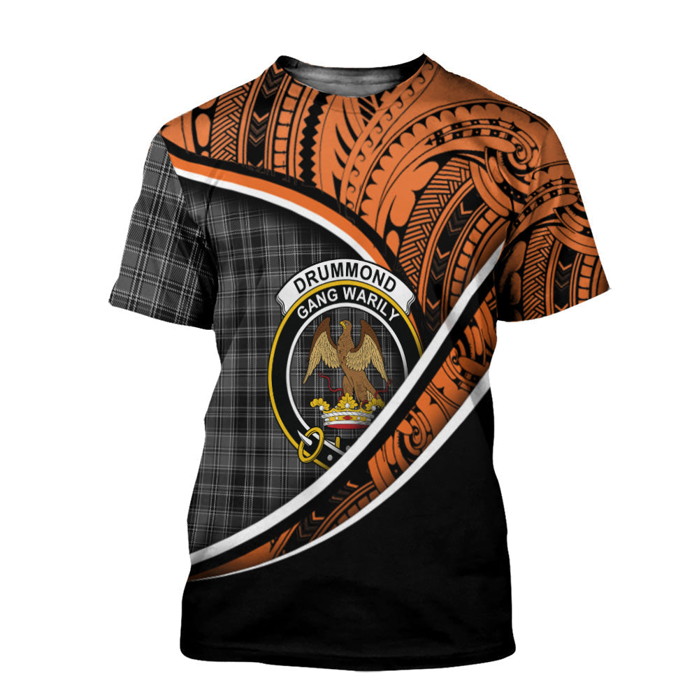 Printivon Drummond Grey T Shirt Pattern Polynesian 