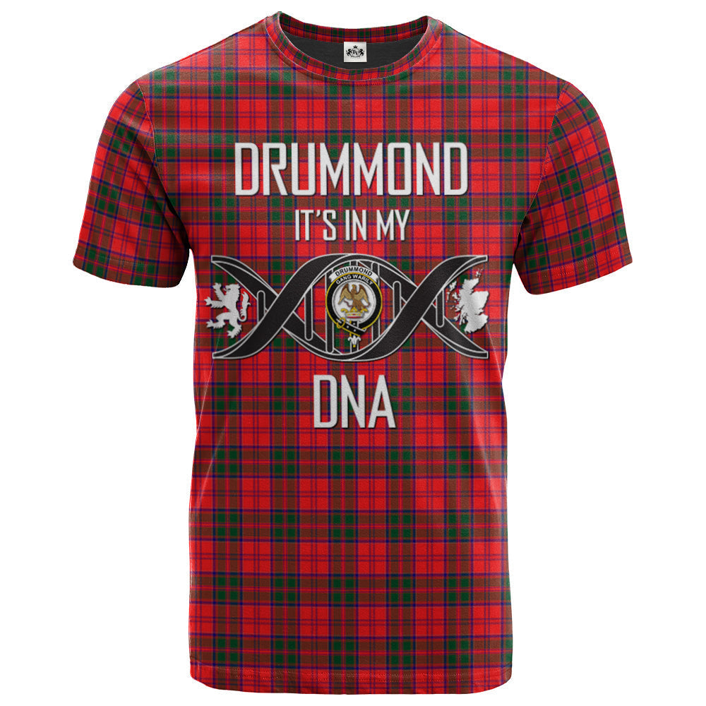 Printivon Drummond Modern Clan DNA In Me Tartan Crest T Shirt