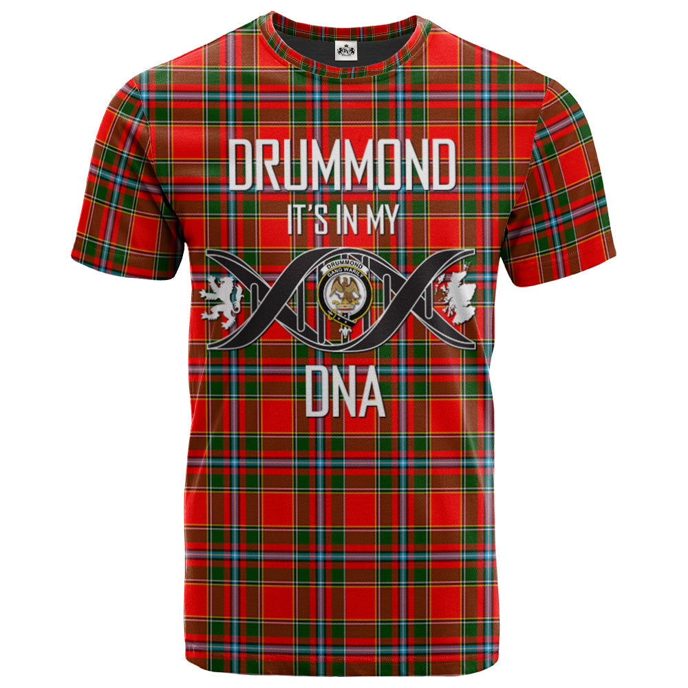 Printivon Drummond of Perth Clan DNA In Me Tartan Crest T Shirt