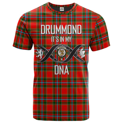Printivon Drummond of Perth Clan DNA In Me Tartan Crest T Shirt