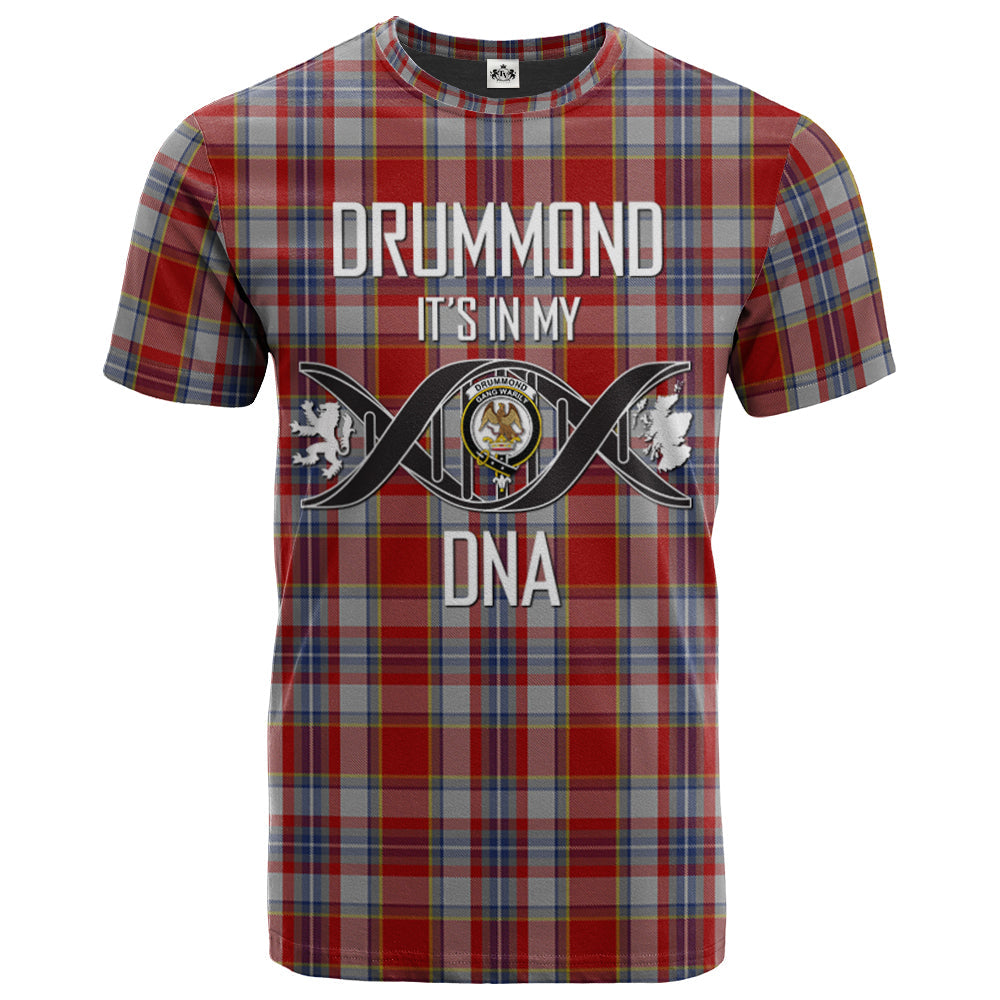 Printivon Drummond of Perth Dress 02 Clan DNA In Me Tartan Crest T Shirt