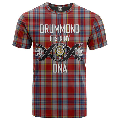 Printivon Drummond of Perth Dress 02 Clan DNA In Me Tartan Crest T Shirt
