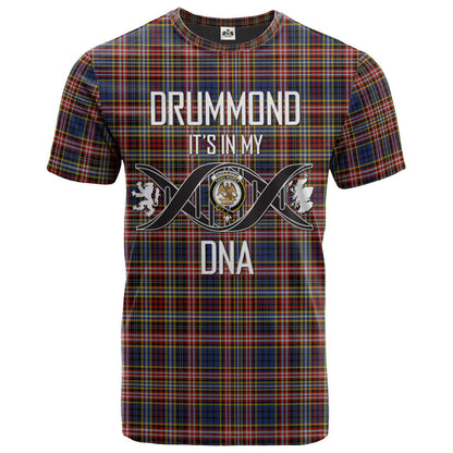 Printivon Drummond of Strathallen Clan DNA In Me Tartan Crest T Shirt