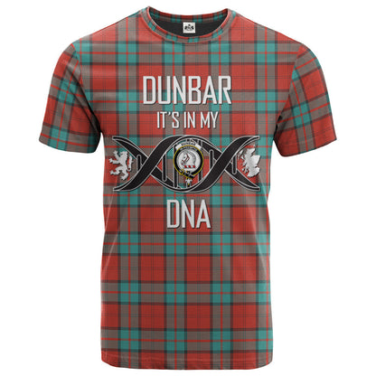 Printivon Dunbar Ancient Clan DNA In Me Tartan Crest T Shirt