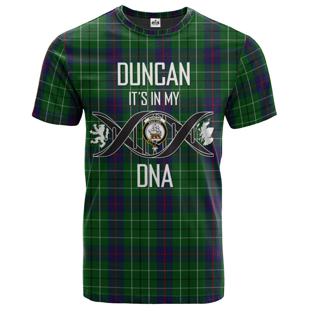 Printivon Duncan Clan DNA In Me Tartan Crest T Shirt