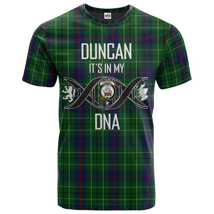 Printivon Duncan Clan DNA In Me Tartan Crest T Shirt