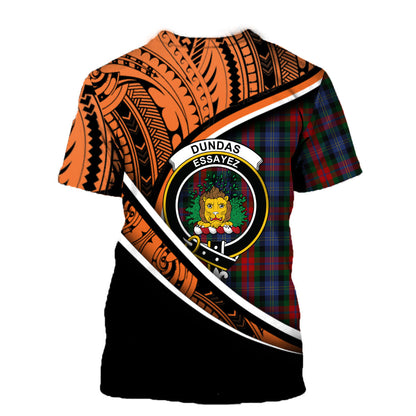 Printivon Dundas Red T Shirt Pattern Polynesian