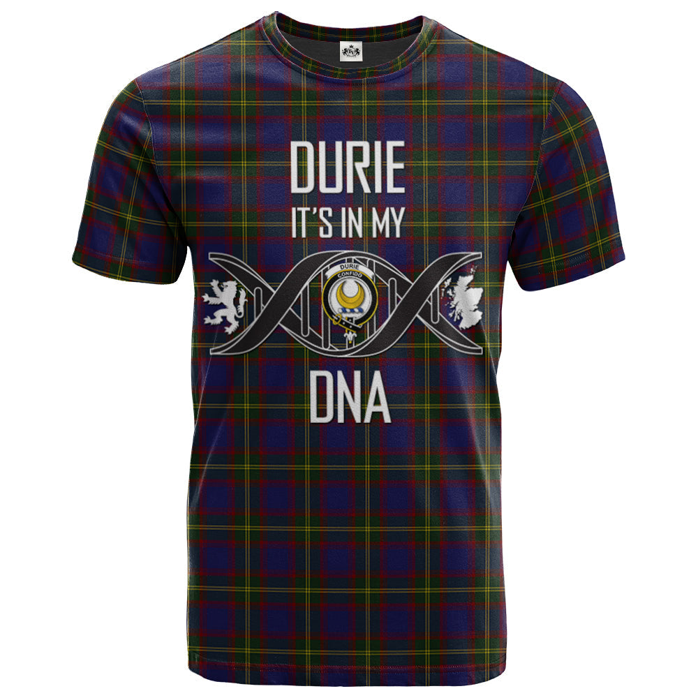 Printivon Durie Clan DNA In Me Tartan Crest T Shirt