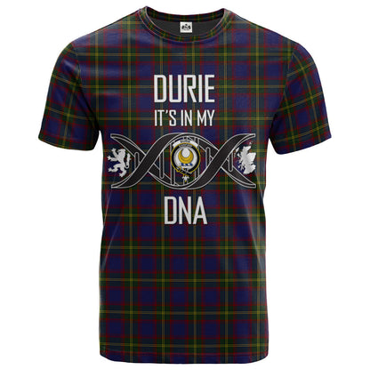 Printivon Durie Clan DNA In Me Tartan Crest T Shirt