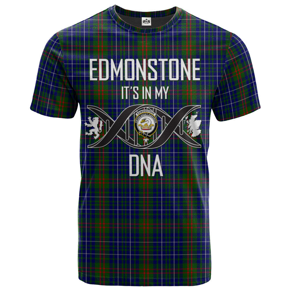 Printivon Edmonstone of Duntreath Clan DNA In Me Tartan Crest T Shirt