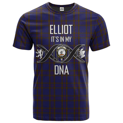 Printivon Elliot Clan DNA In Me Tartan Crest T Shirt