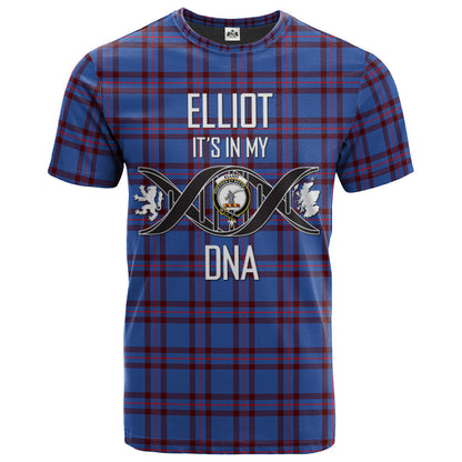 Printivon Elliot Modern Clan DNA In Me Tartan Crest T Shirt