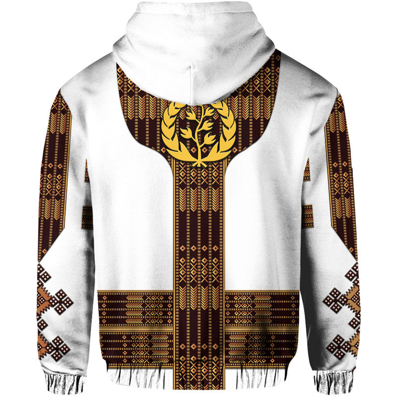 Eritrea Hoodie Fancy Tibeb Vibes White