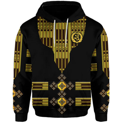 Eritrea Hoodie Fancy Tibeb Vibes Black