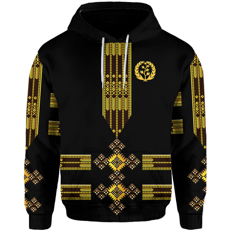 Eritrea Hoodie Fancy Tibeb Vibes NO.1 Ver Black