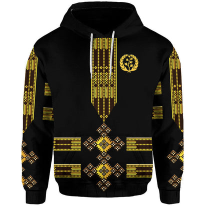 Eritrea Hoodie Fancy Tibeb Vibes NO.1 Ver Black