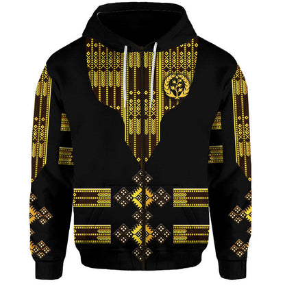 Eritrea Hoodie Fancy Tibeb Vibes Black