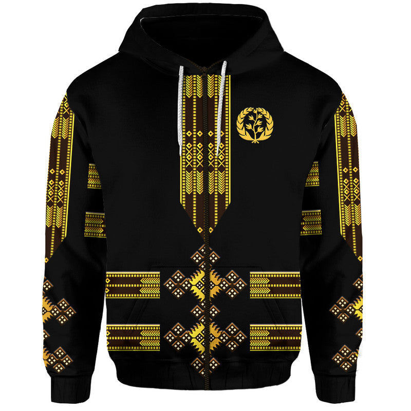 Eritrea Hoodie Fancy Tibeb Vibes NO.1 Ver Black