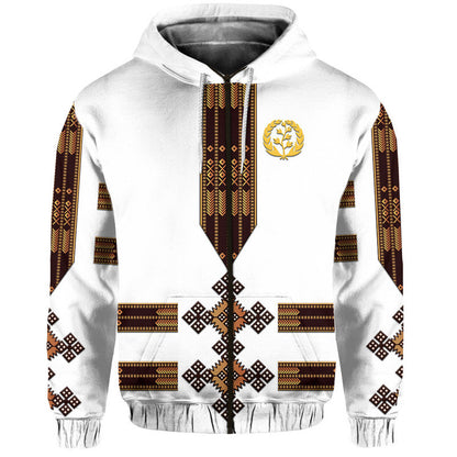 Eritrea Hoodie Fancy Tibeb Vibes NO.1 Ver White