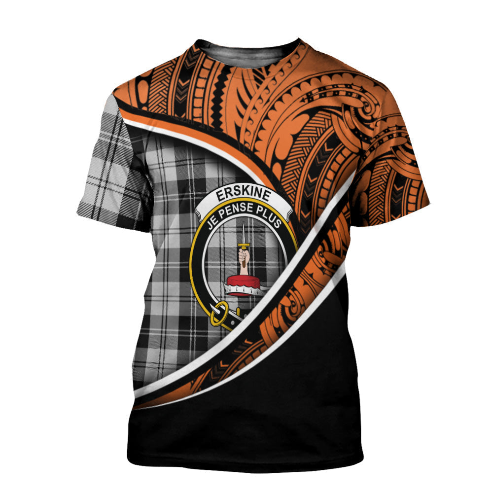 Printivon Erskine Black and White T Shirt Pattern Polynesian 